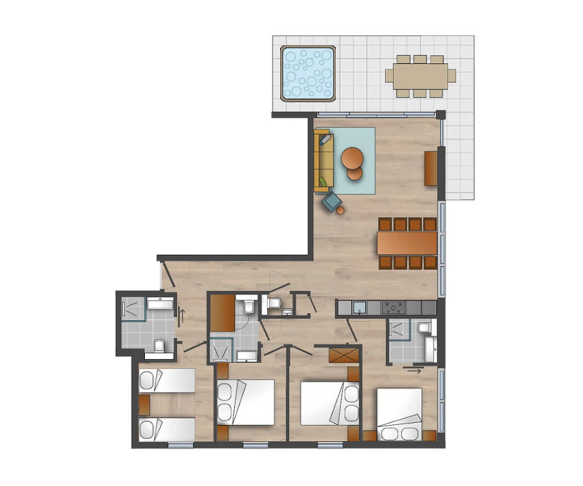 plattegrond appartement neuastenberg