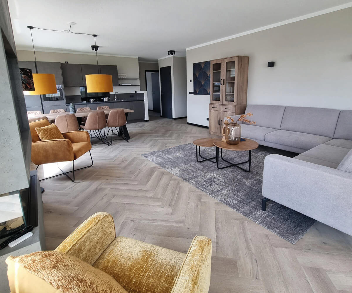 woonkamer met keuken appartement neuastenberg